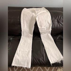 MOTHER Women's Flare Jeans in White